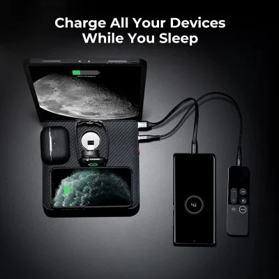 Pitaka Air Omni Lite (6-in-1 Charging Station) - Apple Watch Charger Not included